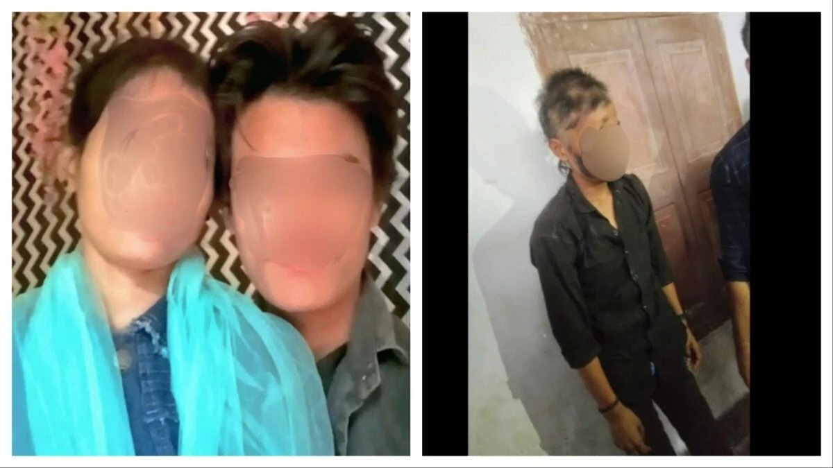 “காதலிச்சது பாவமா”..? வாலிபரின் தலையில் மொட்டையடித்து முகத்தில் கருப்பு மை பூசி அவமானப்படுத்திய காதலியின் குடும்பத்தினர்… வீடியோ வெளியாகி பரபரப்பு…!!!