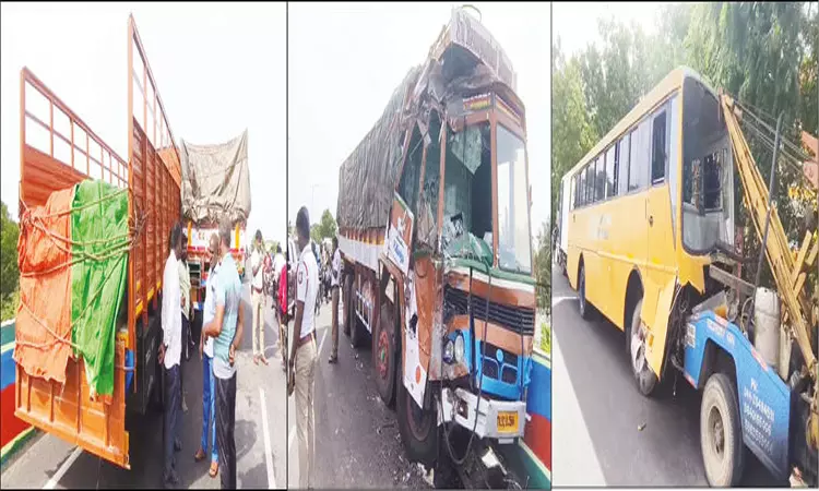 காலையிலேயே அதிர்ச்சி..! அடுத்தடுத்து விபத்தில் சிக்கிய 3 வாகனங்கள்… 5 மணி நேரத்திற்கு பிறகு மீட்ட போலீஸ்…!!!