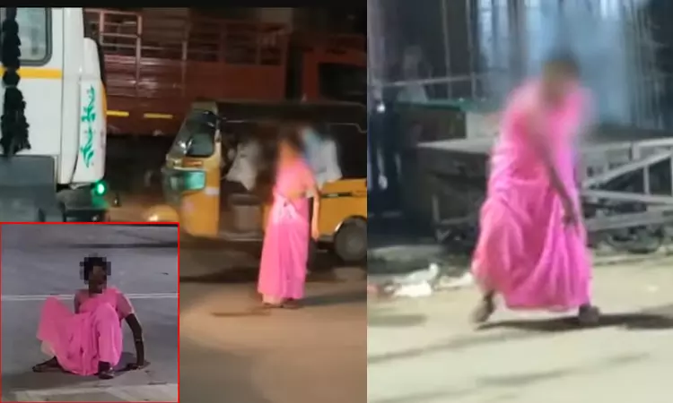 ஏய்..! “தில்லு இருந்தா என்னைய மீறி வண்டியை எடுங்கடா பாப்போம்”.. தலைக்கேறிய போதை… நடு ரோட்டில் ரகளை செய்த குடிமகள்… வைரலாகும் வீடியோ…!!!!