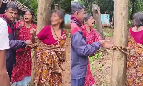 “வீட்டின் முன்பாக குப்பையை கொட்டிய பெண்”… தட்டி கேட்ட மூதாட்டியை மரத்தில் கட்டி வைத்து குடும்பத்தோடு தாக்கிய கொடூரம்… பரபரப்பு சம்பவம்..!!!!