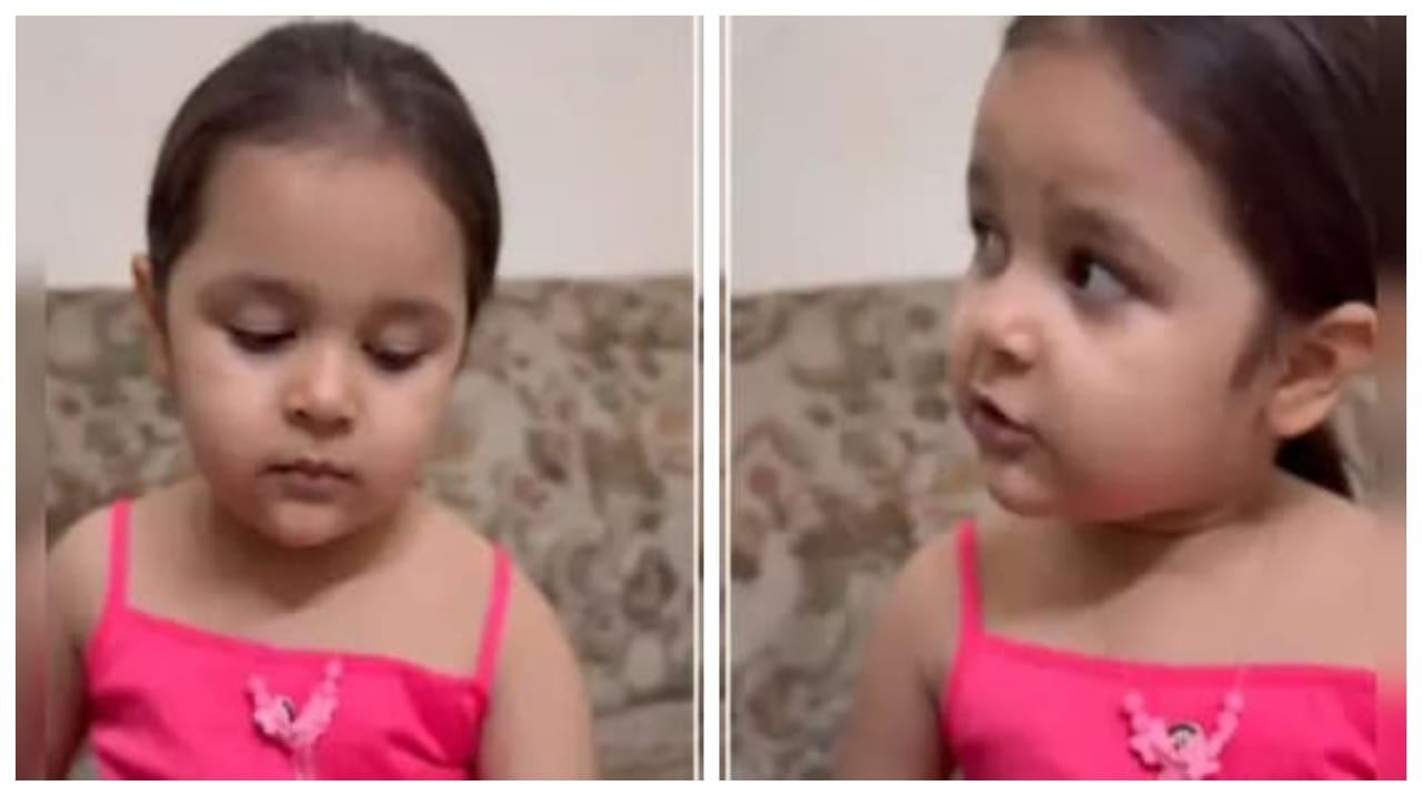 அம்மா..! உங்க கல்யாண போட்டோல உங்க புருஷன் ஏன் என்னுடைய அப்பா மாதிரி இருக்காரு…?சட்டென கேட்ட குழந்தை… சிரிப்பூட்டும் வீடியோ…!!!
