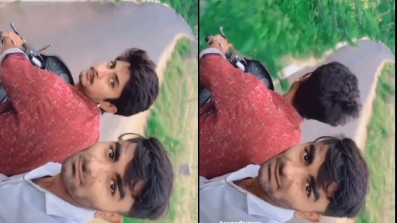 இதெல்லாம் தேவையா….? பைக்கில் செல்லும் போதே ரீல்ஸ் எடுத்த வாலிபர்கள்…. ஒரே நொடியில் நடந்த சம்பவம்…. அதிர்ச்சியூட்டும் வீடியோ….!!