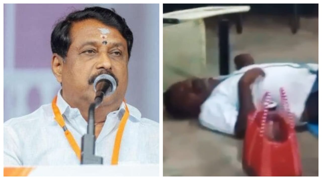 அரசு பள்ளி வகுப்பறையில் குடிபோதையில் படுத்திருந்த ஆசிரியர்… வீடியோவை வெளியிட்ட பாஜக தலைவர் நயினார் நாகேந்திரன்… அமைச்சர் அன்பில் மகேஷ் மீது பாய்ச்சல்…!!!