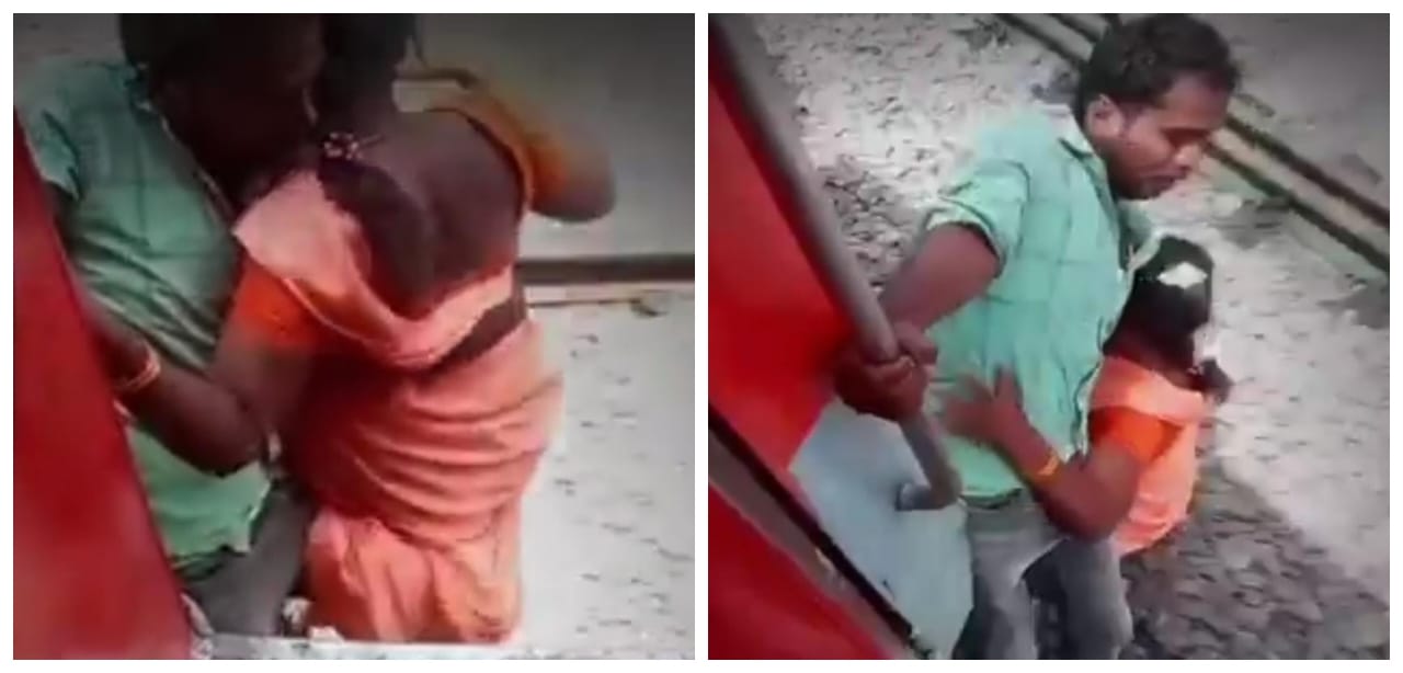 மனசுல ஷாருக்கான், மனீஷான்னு நினைப்பு…. ரயிலில் ஆபத்தான முறையில் கம்பியை பிடித்துக் கொண்டு தொங்கிய ஜோடி… அடுத்து நடந்த அதிர்ச்சி.. வைரலாகும் வீடியோ…!!!