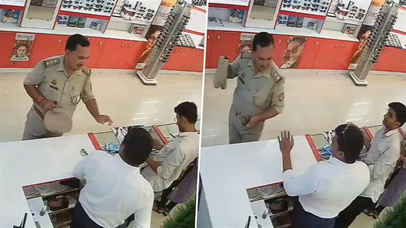 “பணம் எல்லாம் கொடுக்க முடியாது”… உன்னால என்ன பண்ண முடியுமோ பண்ணிக்கோ… கடையின் உரிமையாளரை மிரட்டிய போலீஸ்… வைரலாகும் வீடியோ…!!!
