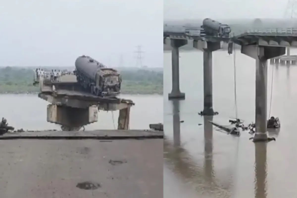 Breaking: குஜராத்தில் திடீரென இடிந்து விழுந்த பாலம்…! ஆற்றில் விழுந்த வாகனங்கள்.. பலி எண்ணிக்கை 8 ஆக உயர்வு…!!!!