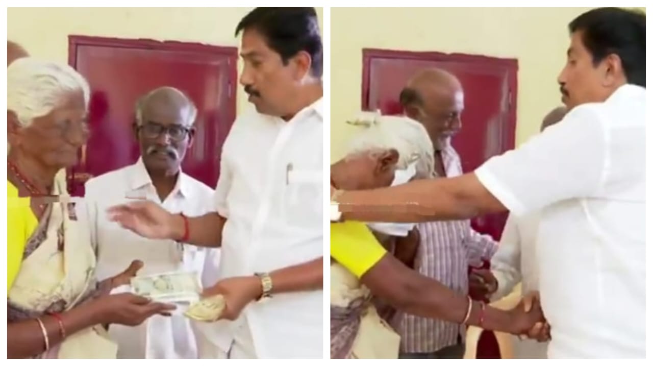 அம்மா அழக்கூடாது..!! “விபத்தில் இறந்த மகன்”.. பழைய ரூபாய் நோட்டுகளை மாற்ற முடியாமல் பரிதவித்த மூதாட்டி.. யோசிக்காமல் ரூ.15,000-ஐ தூக்கி கொடுத்த எம்எல்ஏ… நெகிழ்ச்சி வீடியோ…!!!