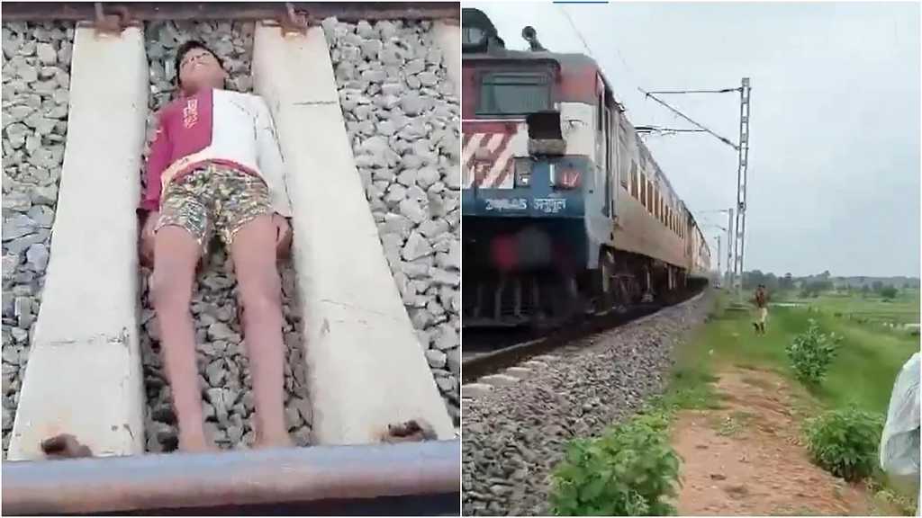உயிரே போயிருக்கும்…! “தண்டவாளத்தில் படுத்த சிறுவன்”… வேகமாக மேலே சென்ற ரயில்… Like வாங்க இப்படியா… வைரலாகும் ரீல்ஸ் வீடியோ…!!!