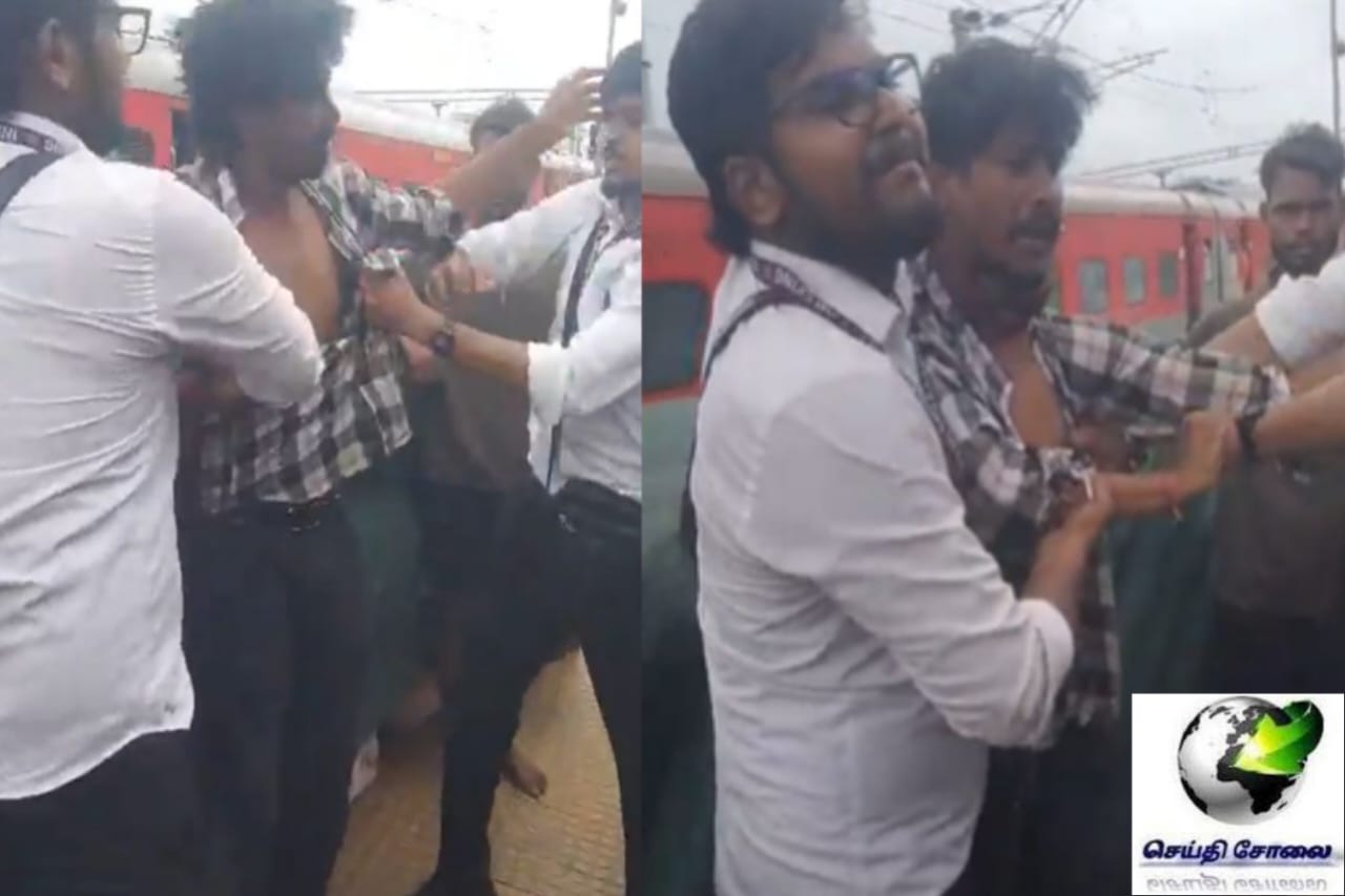 நடுங்கவைக்கும் தாக்குதல்… “டிக்கெட் எடுக்கல… லேடீஸ் கோச்சுல ஏறினாங்க… தடுத்த TT-யை வெளுத்த கும்பல்…! கான்பூர் ரயில் நிலையத்தில் பரபரப்பான காட்சி..!!!!