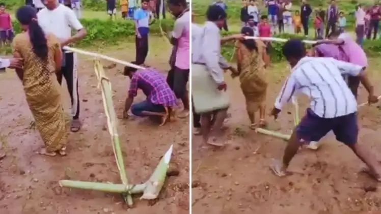 “காதல் திருமணம் செய்த தம்பதியை மாடுகளாக்கிய கிராம மக்கள்”… கொளுத்தும் வெயிலில் வயலில் உழ வைத்து… அது மட்டுமா…? கொந்தளிப்பை ஏற்படுத்திய கொடூர வீடியோ…!!!!