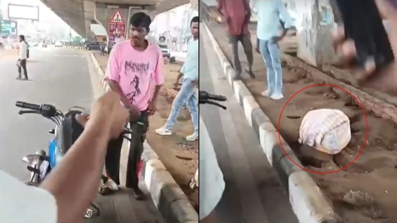 “பட்டப்பகலில் பெண்ணின் பிணத்தை மூட்டையில் கட்டி பாலத்தில் வீசிய வாலிபர்கள்”… சடலத்திலிருந்து வழிந்த ரத்தம்… வைரலாகும் அதிர்ச்சி வீடியோ…!!!