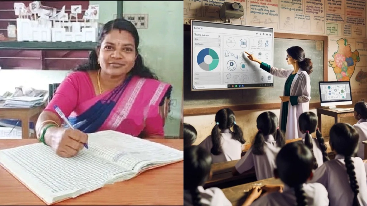 அன்று கஷ்டப்பட்டு படித்த மலைகிராம பெண்….! இன்று அதே பள்ளியின் தலைமை ஆசிரியர்…. சிங்கப்பெண்ணின் வெற்றி பயணம்…. குவியும் வாழ்த்துக்கள்….!!