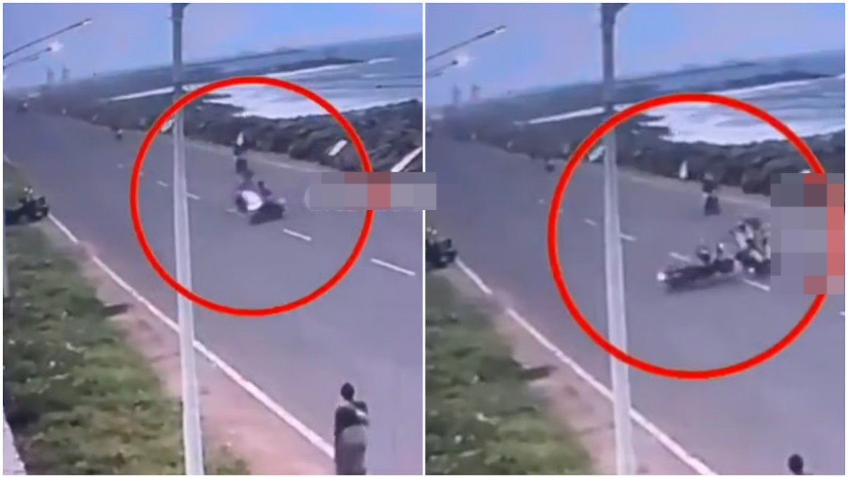 ஸ்கூட்டியில் வந்த போது திடீரென யூடர்ன்… சட்டென வந்த பைக்… கண்ணிமைக்கும் நொடியில் நடந்த பயங்கரம்… சென்னையில் நடந்த சம்பவம்.. பகீர் வீடியோ..!!