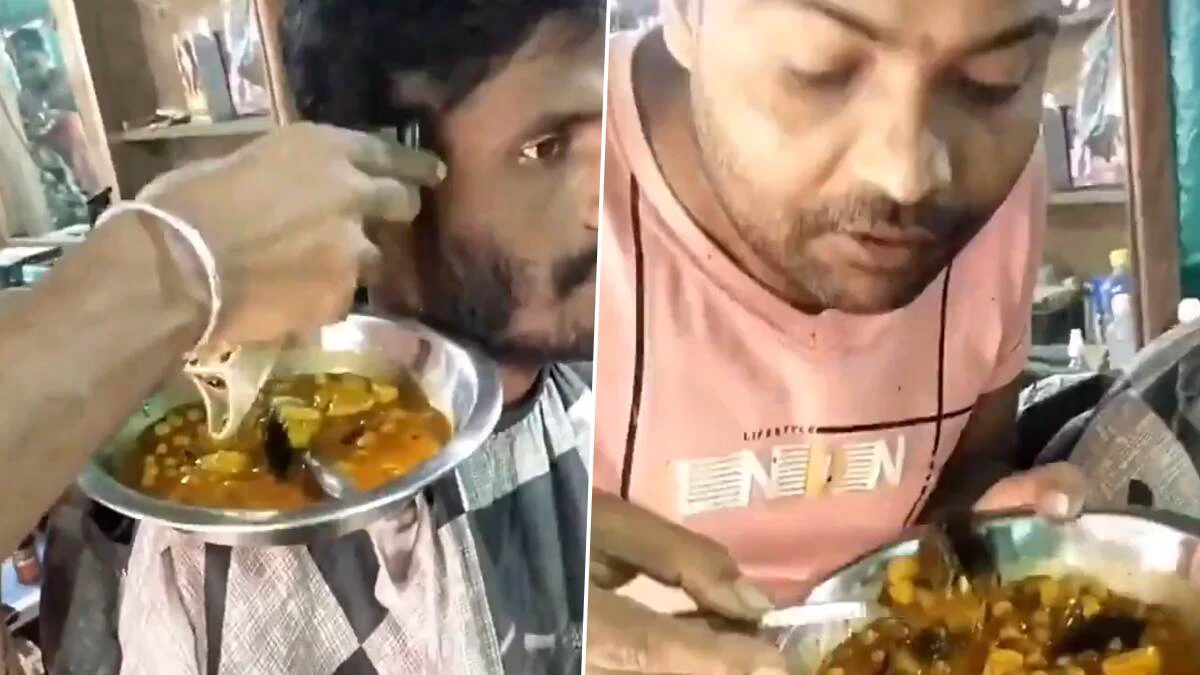 அடச்சீ… பார்த்தாலே வாந்தி வருது… இதெல்லாம் பார்த்தா எப்படி சாப்பிட தோணும்… வாடிக்கையாளரின் முடியை வெட்டி சாப்பாட்டில் போட்டு…. வைரலாகும் வீடியோ…!!!
