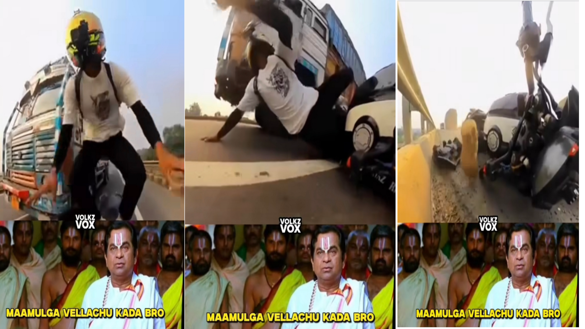 ஏய் இந்தாப்பா.!  ஏறி நிக்க உனக்கு வேற இடமே கிடைக்கலையா…? லாரிக்குல மண்டை நசுங்கிருக்கும்… நூலிழையில் உயிர் தப்பிய இளைஞர்…!!