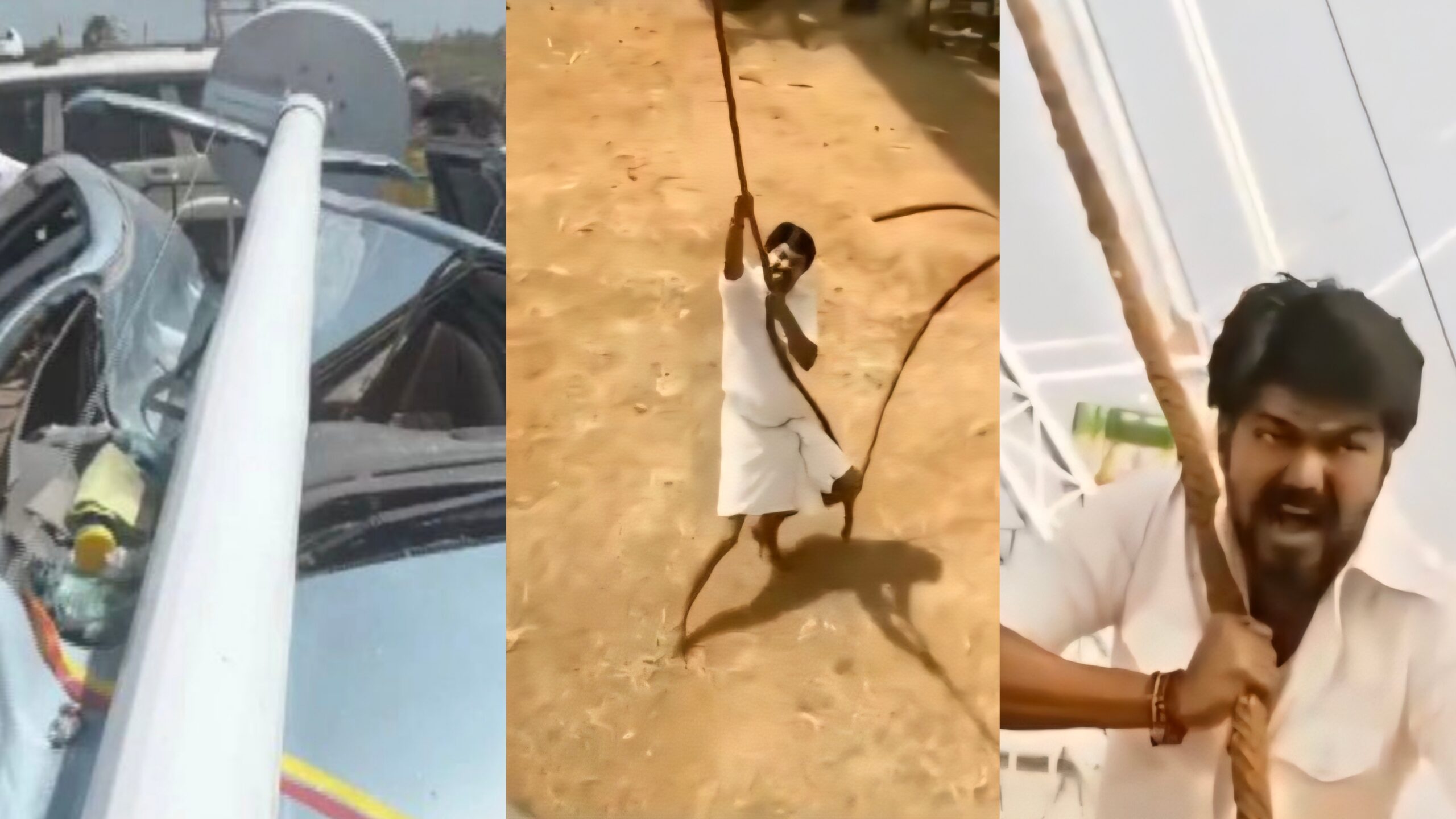 ச்ச்சே..! அண்ணன் ஸ்பாட்ல இல்லாமல் போயிட்டாரு.. இருந்திருந்தா கயிறு கட்டியே நிமித்திருப்பாரு.. சேட்டை புடிச்ச பசங்க சார்.. வீடியோவை பார்த்தீங்களா…!!!!
