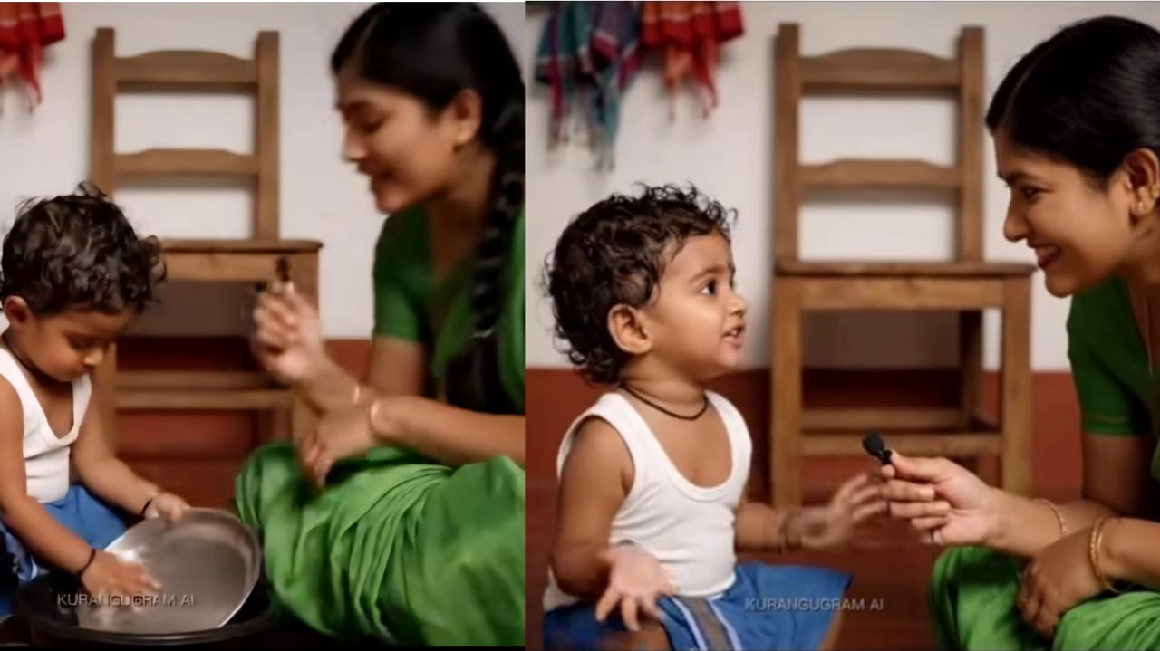 எங்க அம்மா ரீல்ஸ் பாக்காங்க…. அதான் நான் இத பண்ணறேன்…. வைரலாகும் குழந்தை AI வீடியோ…!!