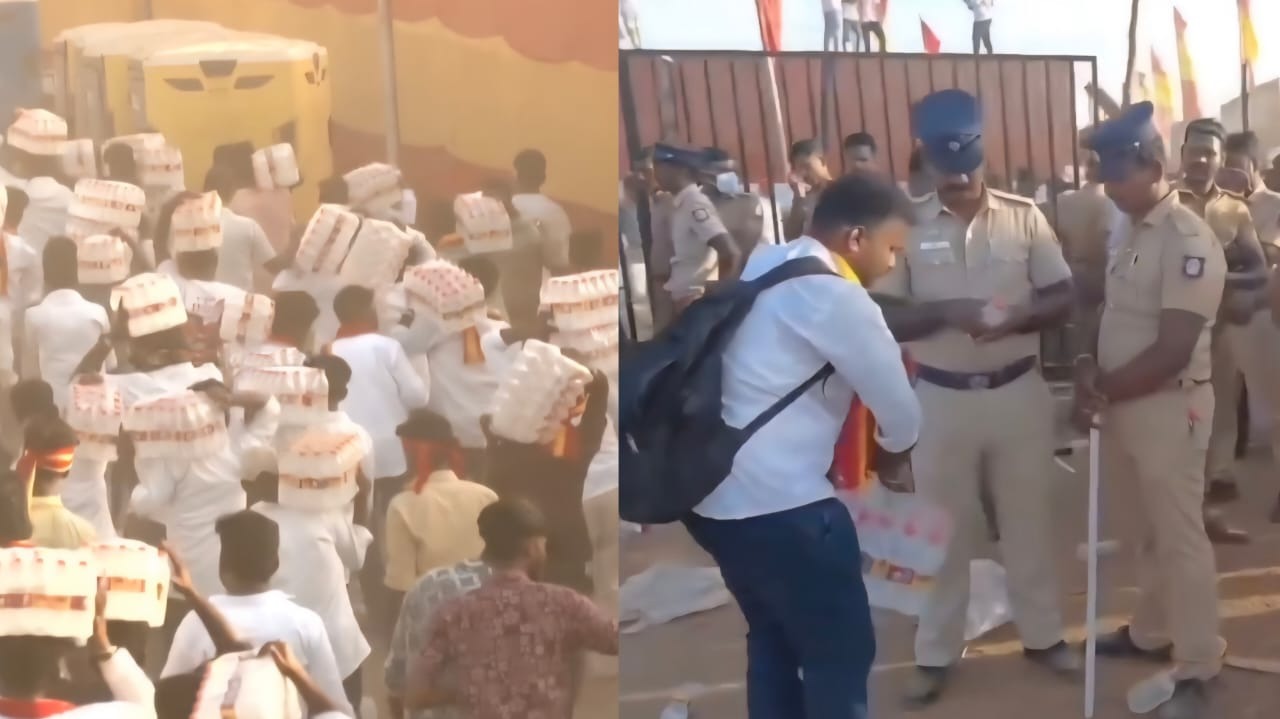 இதெல்லாம் காட்ட மாட்டீங்களா…?  போலீஸ் அதிகாரிகளுக்கு தவெக கொடுத்த சர்ப்ரைஸ்…. வைரலாகும் வீடியோ…!!