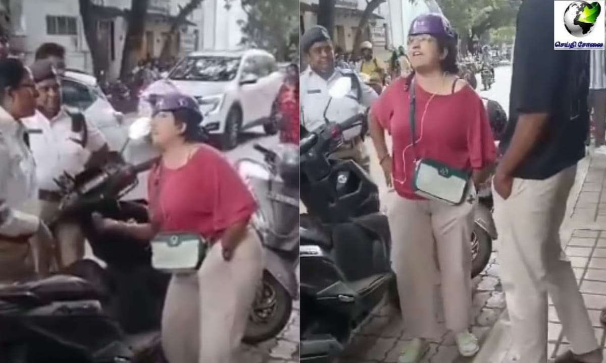 “பட்ட பகலில் அதுவும் போலீஸ்காரர்களையே ஹிந்தியில் பேசி அவமானப்படுத்திய பெண்”… கர்நாடகாவில் மீண்டும் ஒரு சர்ச்சை சம்பவம்… கொந்தளிப்பை ஏற்படுத்திய வீடியோ…!!
