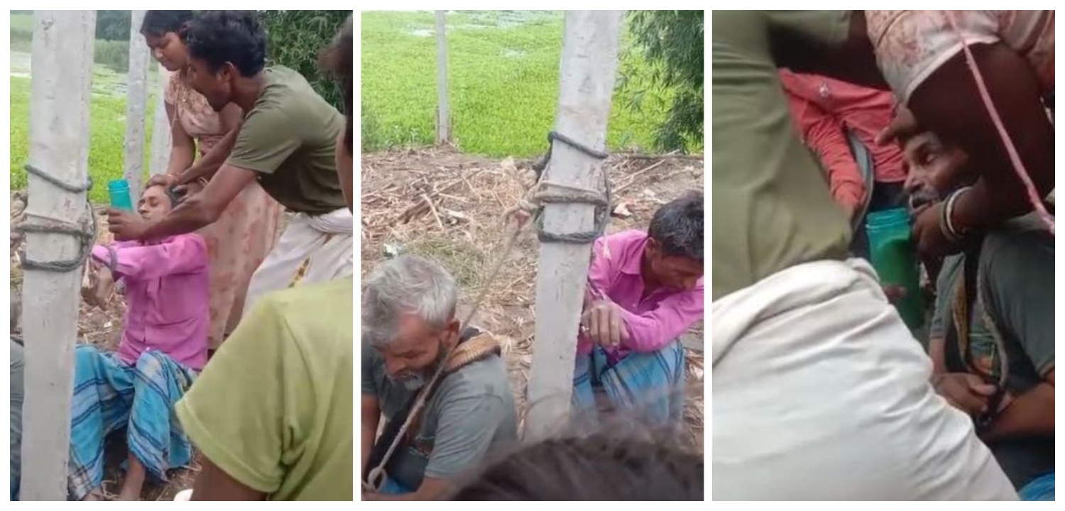 “மூடநம்பிக்கையின் இன்னொரு முகம்”… இரக்கமே இல்லாமல் மனித சிறுநீரை மனிதனையே குடிக்க வைத்து… பட்டப்பகலில் கம்பத்தில் கட்டி… மிருகத்தனமாக தாக்குதல்… வீடியோ வெளியாகி பரபரப்பு…!!!
