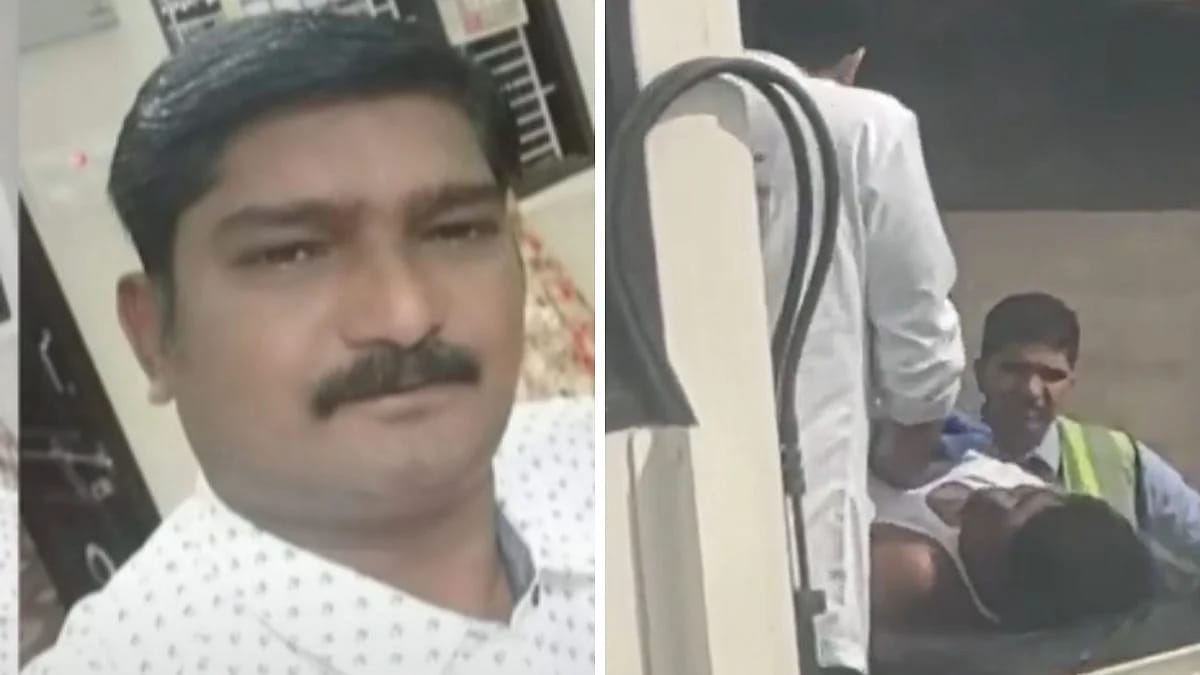 சவுதி அரேபியாவில் இருந்து இந்தியாவுக்கு திரும்பிய தொழிலாளி…  திடீரென விமான நிலையத்தில் மயங்கி விழுந்து உயிரிழப்பு… வைரலாகும் அதிர்ச்சி வீடியோ…!!!