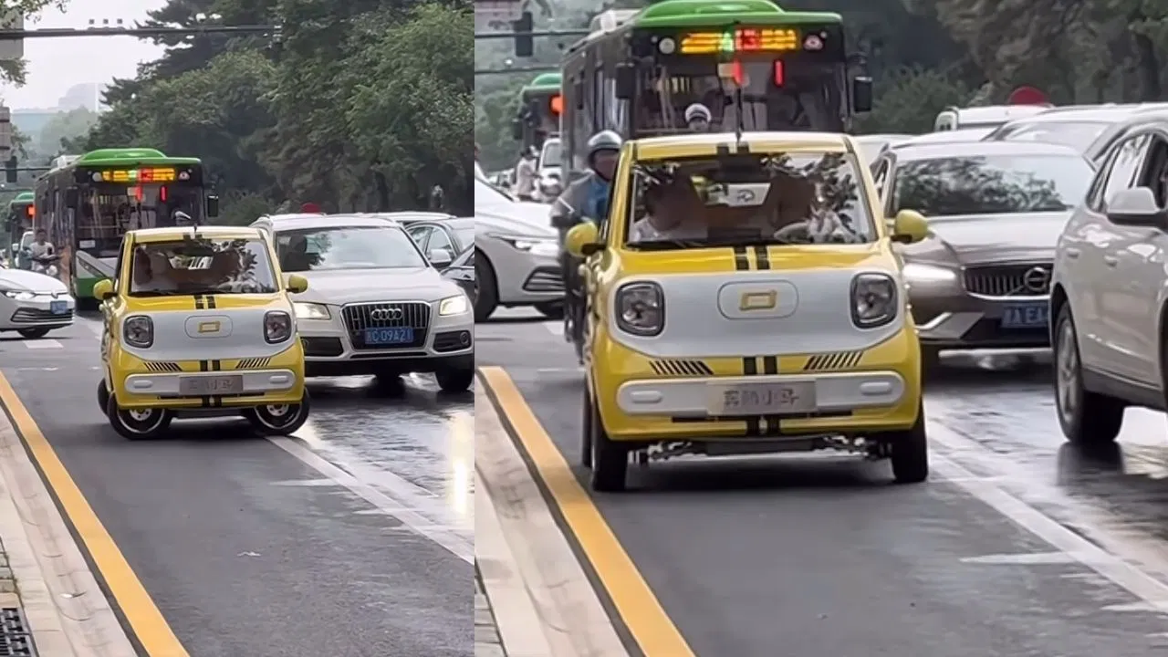 ஹெவி ட்ராபிக் ஜாம்..! “ஒரு பைக் கூட இப்படி போக முடியாது”.. ஆனால் இவரு காரோடு வெளியே வந்துட்டாரு… இப்படி ஒரு மாடலா..? வைரலாகும் ஆச்சரிய வீடியோ…!!!!