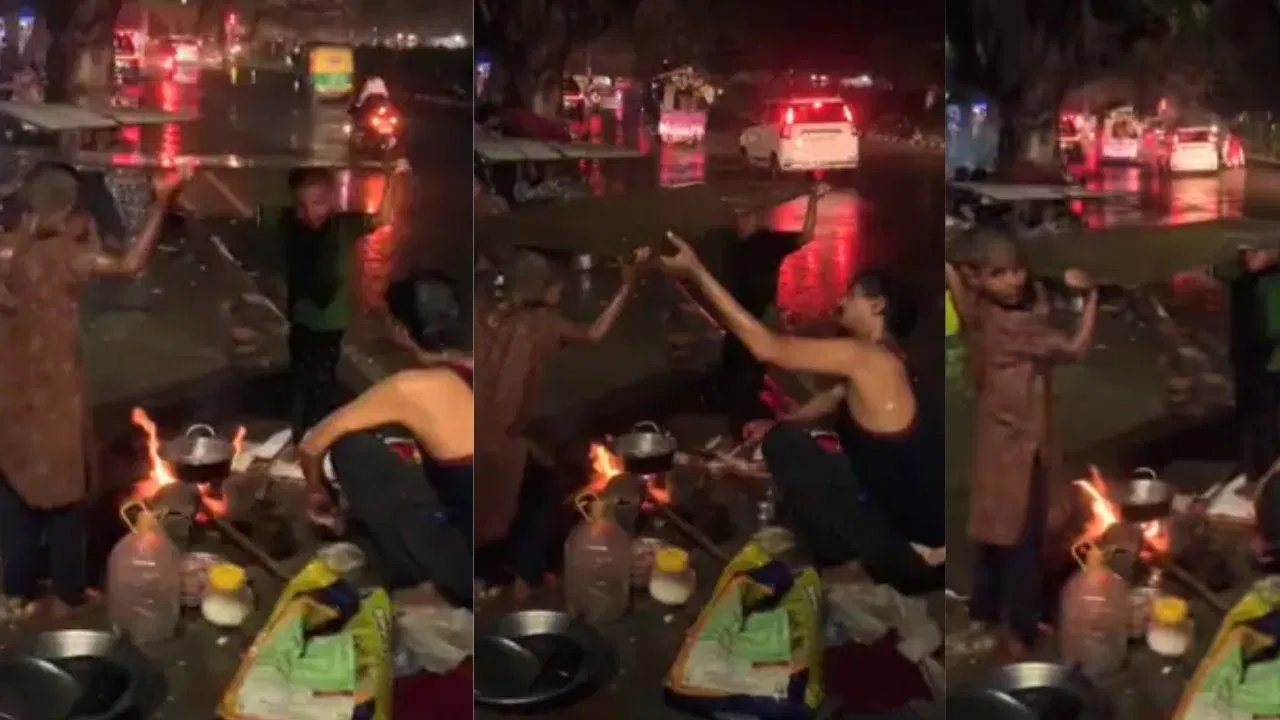 “ரொம்ப பசிக்குது”…. ஒருவேளை உணவுக்காக மழையோடு போராடும் பச்சிளம் குழந்தைகள்… ஒரு பக்கம் நீர் ஒரு பக்கம் நெருப்பு… கண் கலங்க வைக்கும் வீடியோ…!!!!