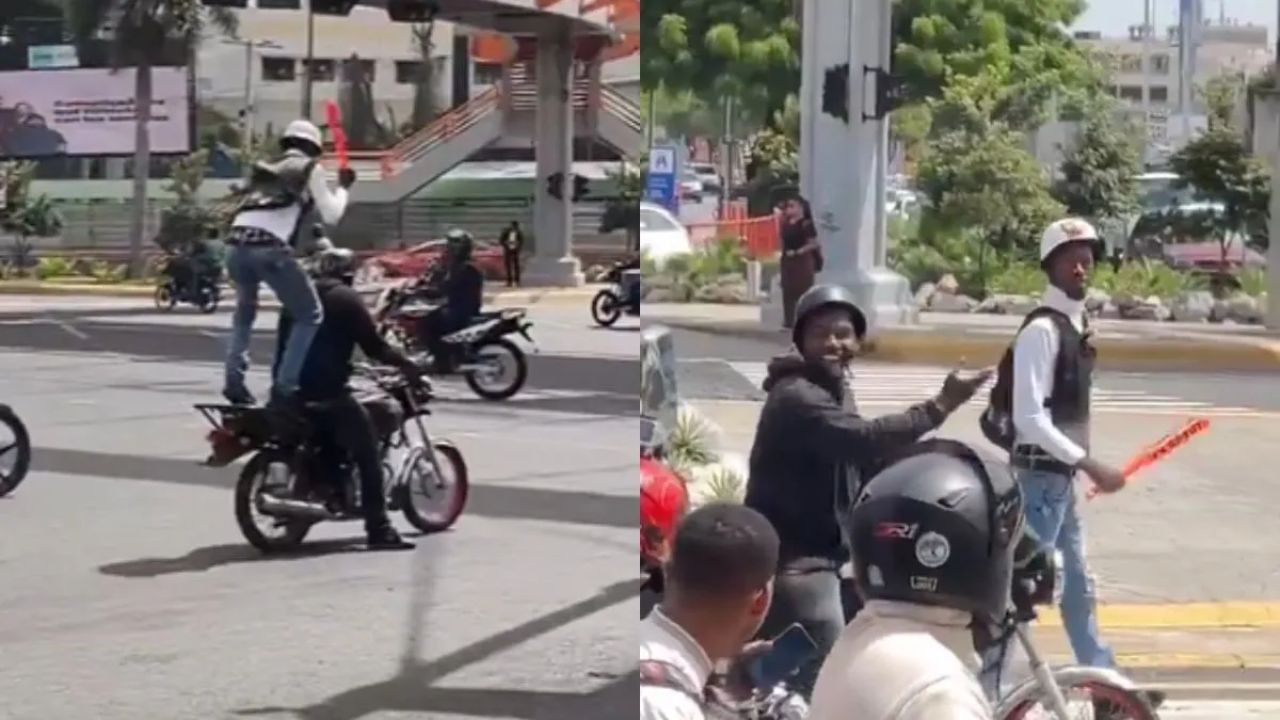 சாலையில் சிக்னலில் நிற்காமல் சென்ற நபர்… பாய்ந்து சென்று வண்டியில் ஏறி  தர்ம அடி கொடுத்த வாலிபர்… யாரும் தடுக்கல… வைரலாகும் அதிர்ச்சி வீடியோ…!!!