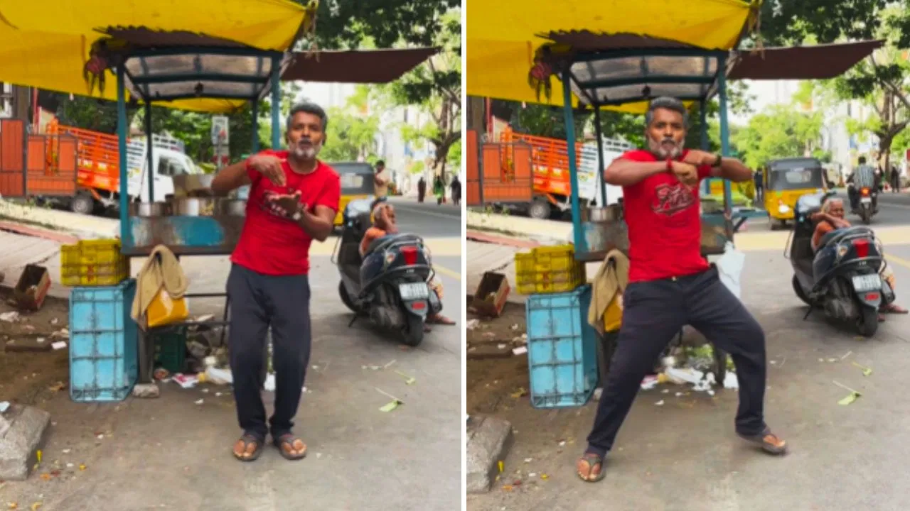 “அவர் மாமா இல்லை நெருப்பு”… ஷேக்கி ஷேக்கி… என்னம்மா டான்ஸ் ஆடுறாரு… தள்ளுவண்டி கடைக்காரருக்கு இம்புட்டு டேலண்டா..? இணையத்தை மிரள விட்ட வீடியோ…!!!