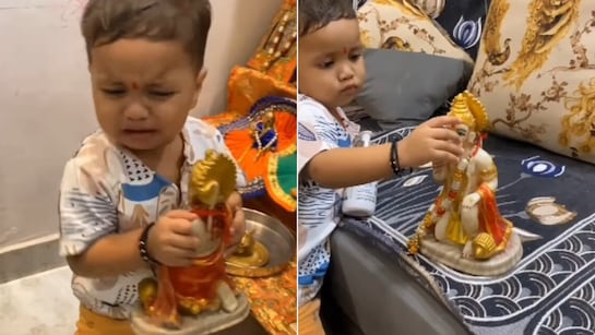 “அனுமன் சாமி மீது அம்புட்டு பாசம்”.. அடிபட்ட சிலைக்கு மருந்து தடவிய குழந்தை… கட்டிப்பிடித்து முத்தம் கொடுத்து… உருக வைக்கும் வீடியோ..!!!