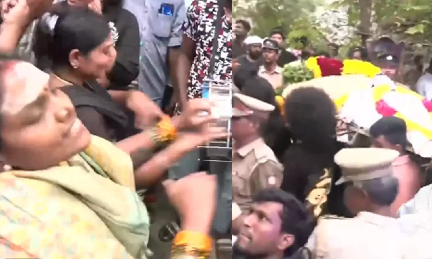 நடிகர் ரோபோ சங்கரின் இறுதி ஊர்வலம்… துக்கம் தாங்காமல் நடனமாடி துயரத்தை வெளிப்படுத்திய மனைவி… காண்போரை கலங்க வைத்த தருணம்… வைரலாகும் உருக்கமான வீடியோ..!!!