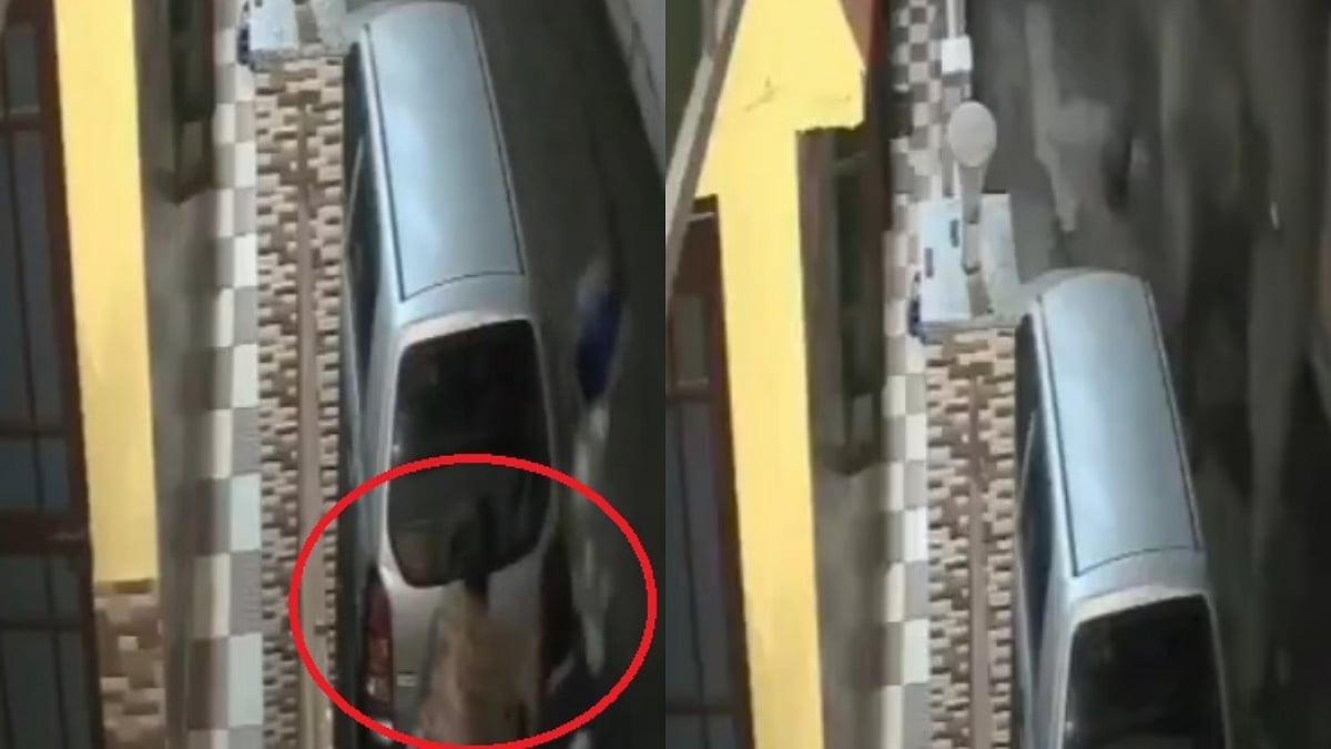 திக் திக்.! “தெருவில் வேகமாக துரத்திய காட்டு யானை”… உயிர் பிழைக்க பதறி ஓடிய மக்கள்… காரின் பின்னால் ஒளிந்து தப்பிய சம்பவம்… வைரலாகும் வீடியோ…!!!!