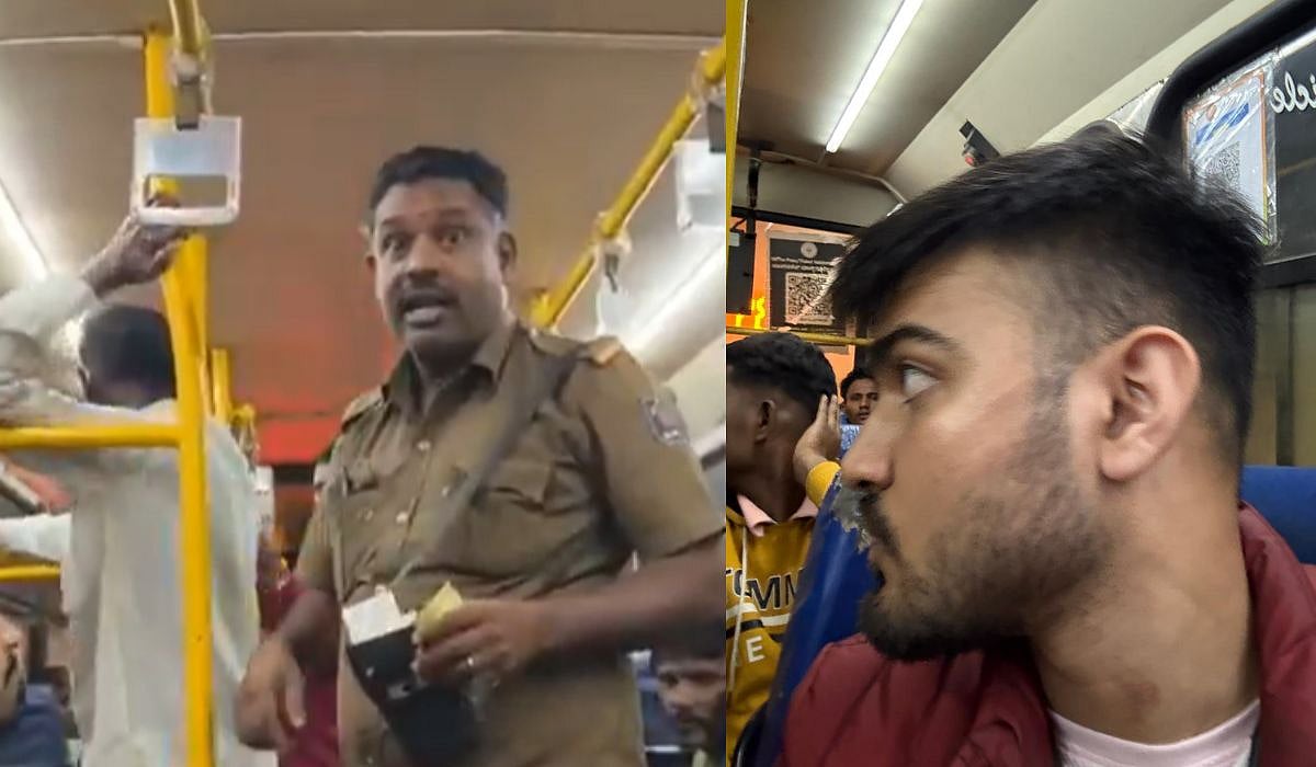 சார்.. நீங்க எப்படி என்ன அடிக்கலாம்?… பேருந்தில் பயணித்த வட மாநில இளைஞரை டிக்கெட் விவகாரத்தில் தாக்கிய கண்டக்டர்… வைரலாகும் அதிர்ச்சி வீடியோ…!!!