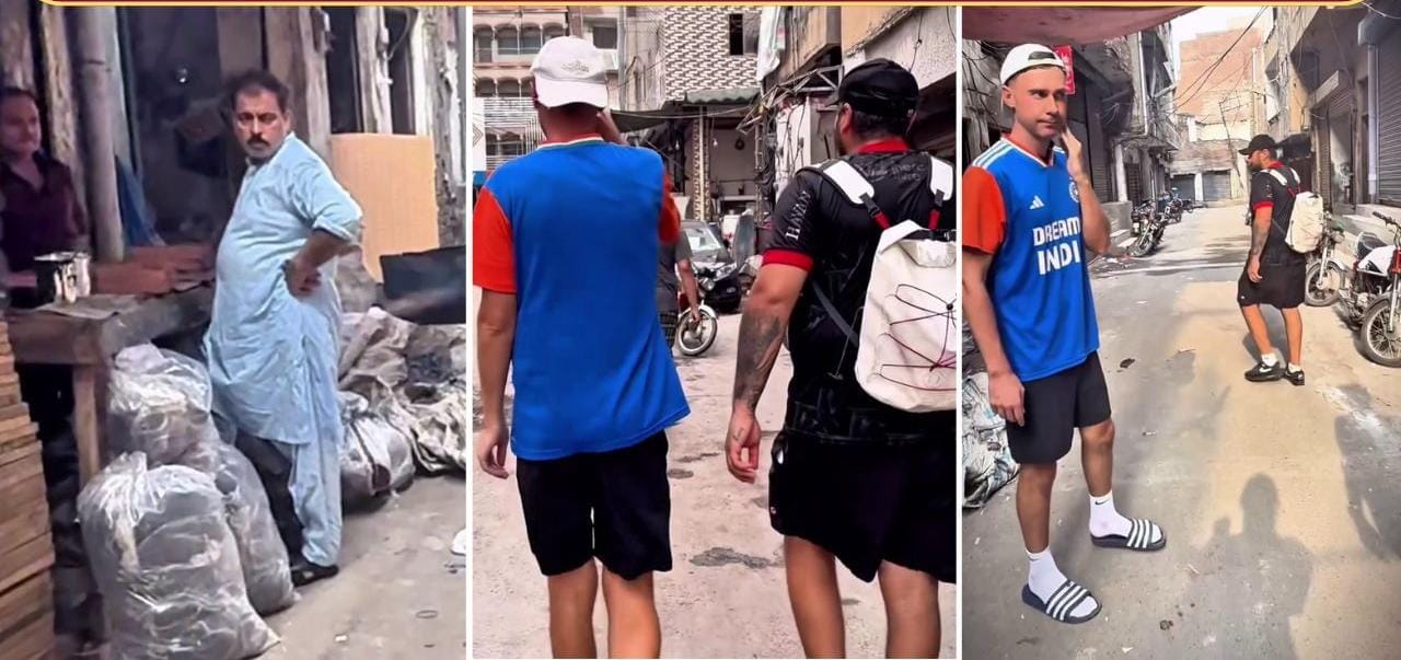 ஏன் இவ்வளவு ரிஸ்க்?… இந்திய கிரிக்கெட் அணியின் ஜெர்சியை அணிந்துகொண்டு பாகிஸ்தானுக்குள் சென்ற நபர்… நல்லவேளை எதுவும் நடக்கல… வைரலாகும் வீடியோ…!!!