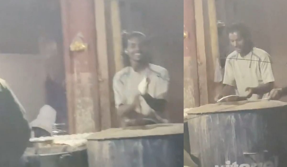 அட கொடுமையே….எச்சி துப்பி தயாராகும் ரொட்டி…. வைரலாகும் காணொளியால் அதிர்ச்சி….!!