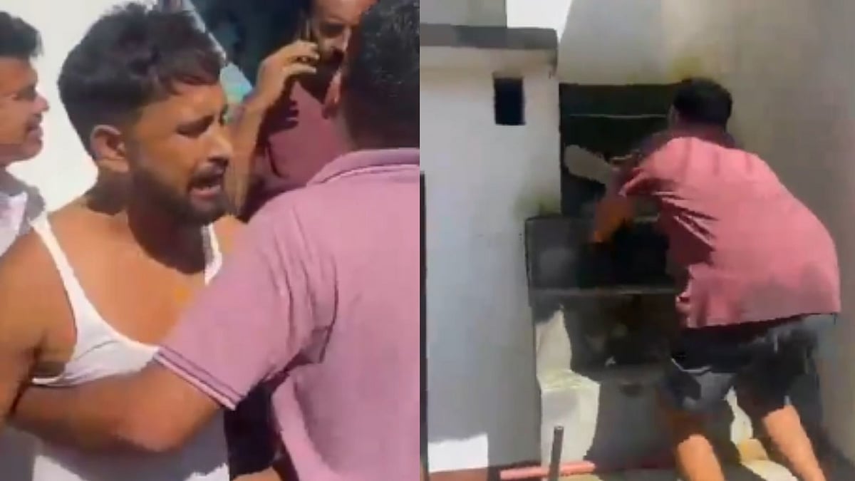 “தப்பு பண்ணிட்டு துணிச்சலை பாத்தீங்களா”…? போலீசை தள்ளிவிட்டு விட்டு அரைகுறை உடையில் தப்பி ஓடிய பாலியல் குற்றவாளி… வைரலாகும் அதிர்ச்சி வீடியோ…!!!