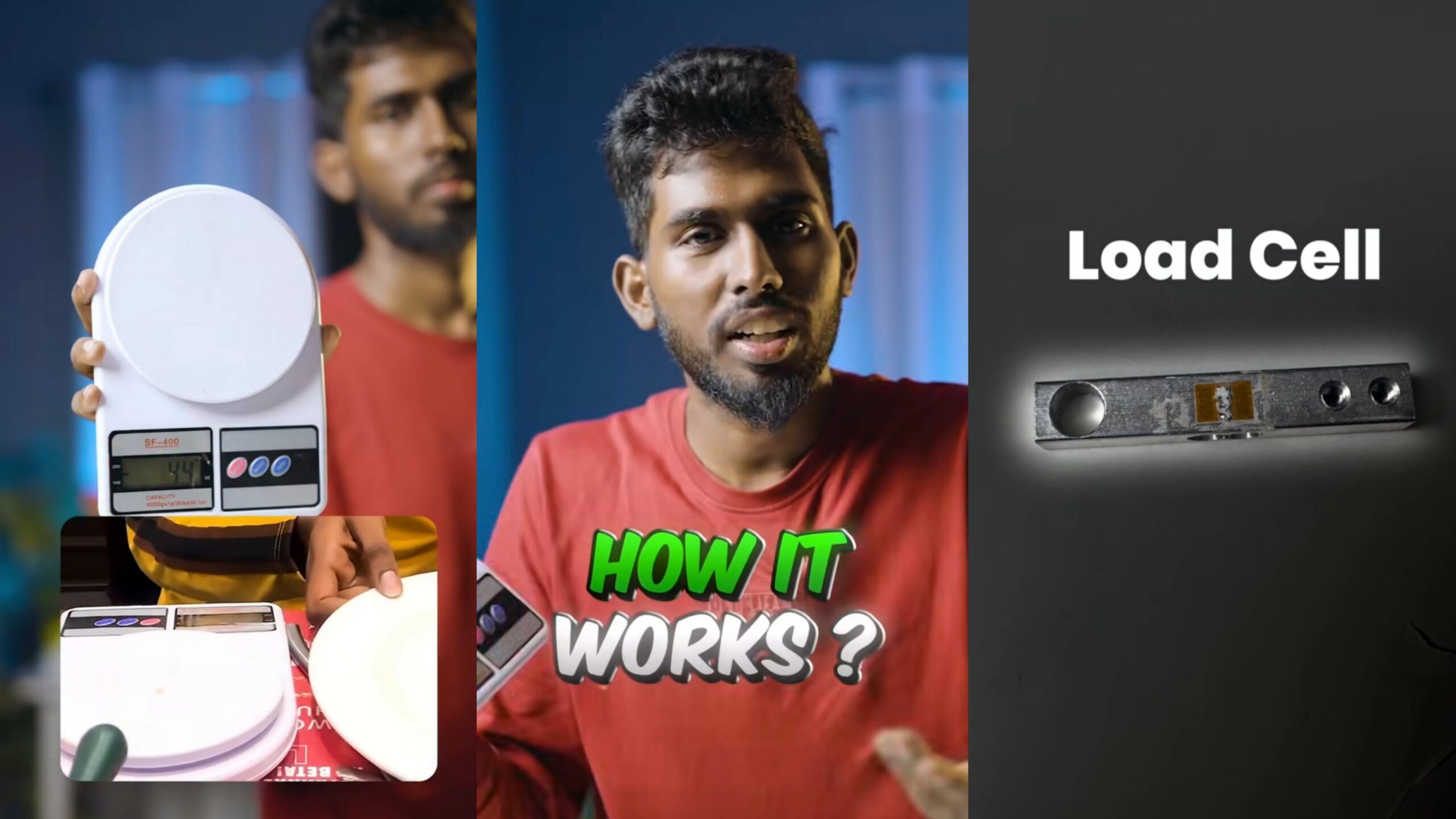 எடை மெஷின் எப்படி வேலை செய்து தெரியுமா..? பதம் பார்த்து விளக்கம் சொன்ன வாலிபர்… பிரிச்சி மேஞ்சிட்டாருப்பா…!!!