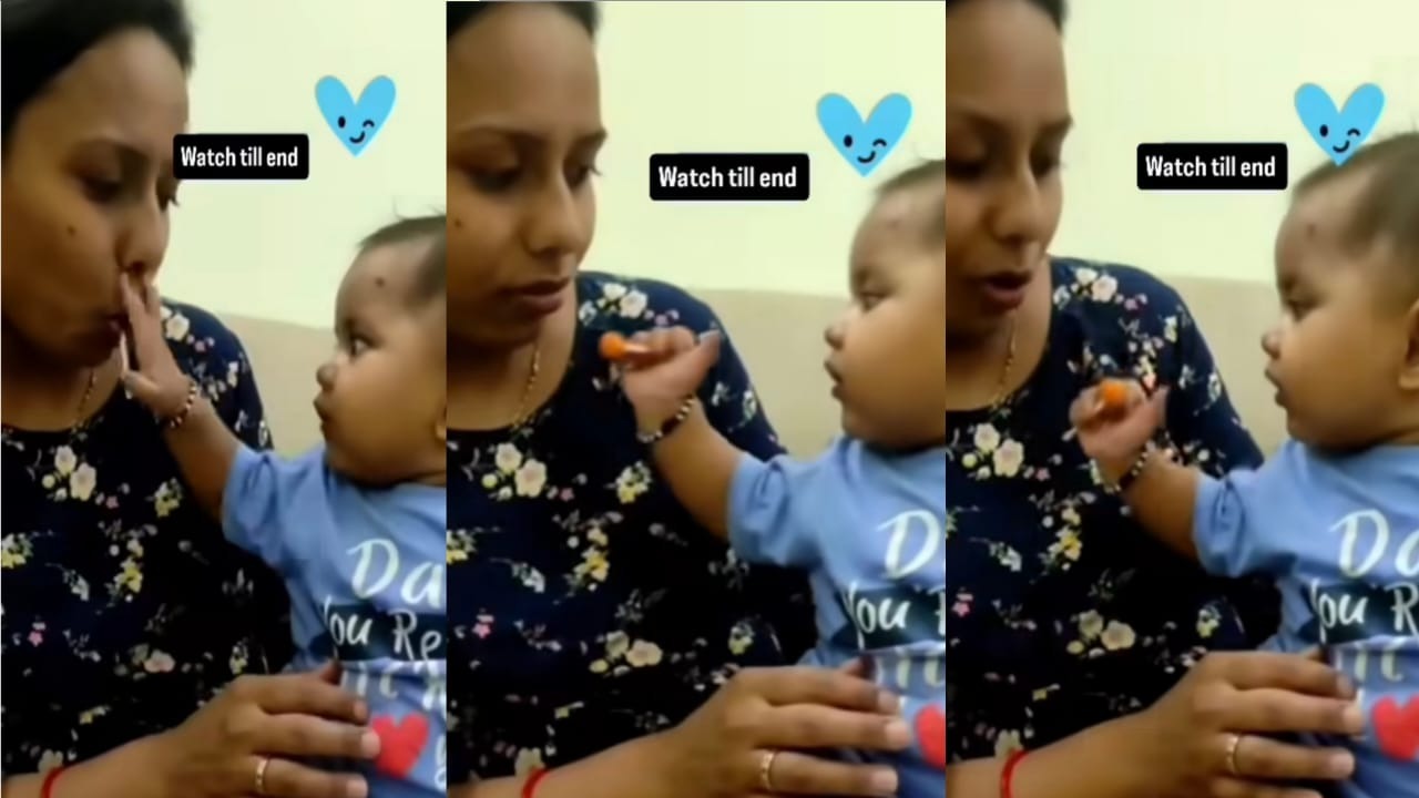 இது தான்யா ஸ்டைலு…. ரஜினி போலவே குச்சி மிட்டாய் சுழற்றும் பச்சிளம் குழந்தை…. வைரலாகும் வீடியோ…!!