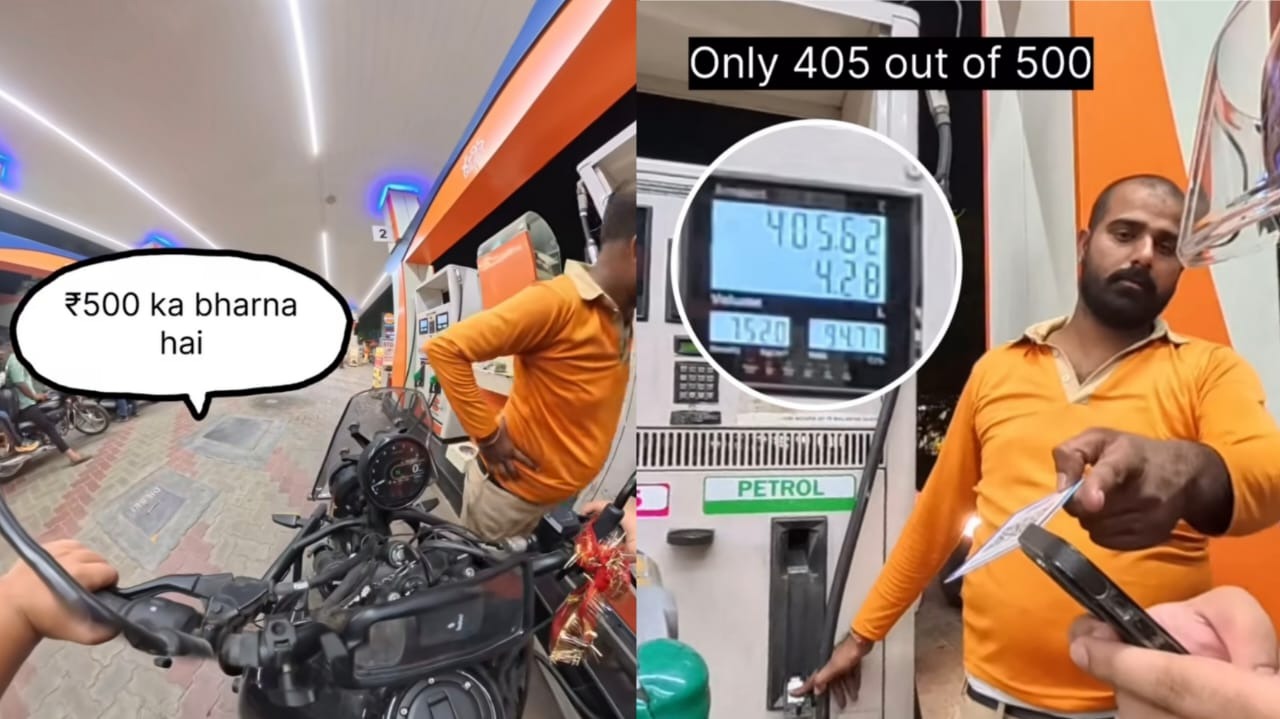 ரூ.500 ரூபாய்க்கு பெட்ரோல் போடுங்க..! “கண்ணை காண்பித்து ரூ.100-ஐ ஏமாற்றும் ஊழியர்கள்”.. பெட்ரோல் பங்கில் நடக்கும் மோசடி… இப்படி ஒரு Scam-ஆ..? வாகன ஓட்டிகளே உஷார்..!!!