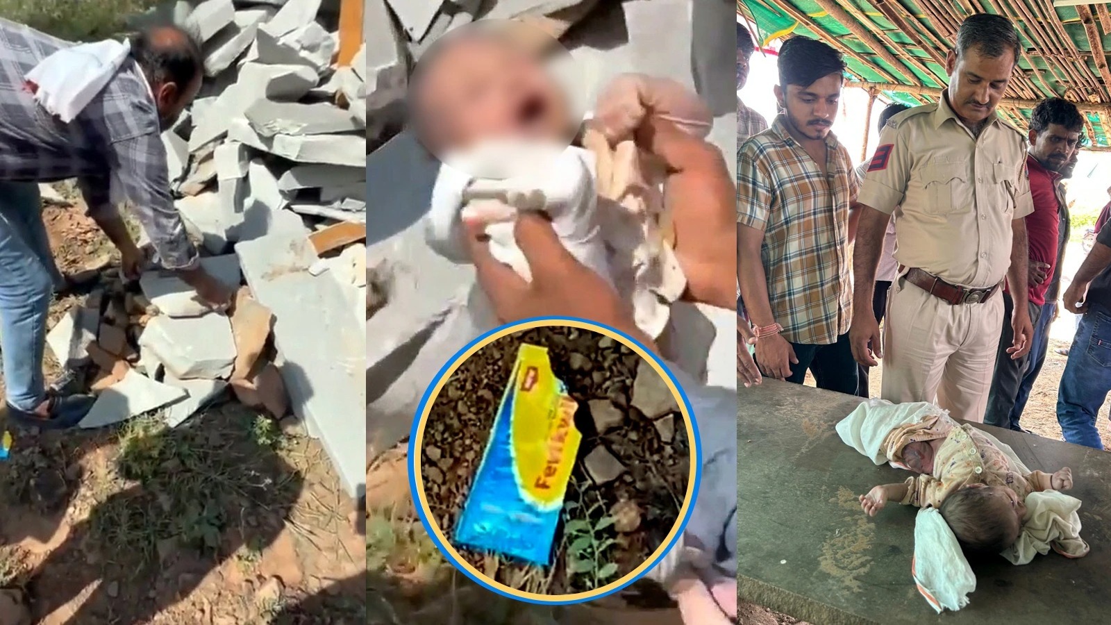 “வாயில் கல்… உதட்டில் ஃபெவிக்விக்…!” – பாறைகளுக்கு நடுவே புதைத்து வைக்கப்பட்ட பச்சிளம் குழந்தை… உயிருடன் மீட்கப்பட்ட கண்ணீர் வர வைக்கும்  அதிசய சம்பவம்..!!!