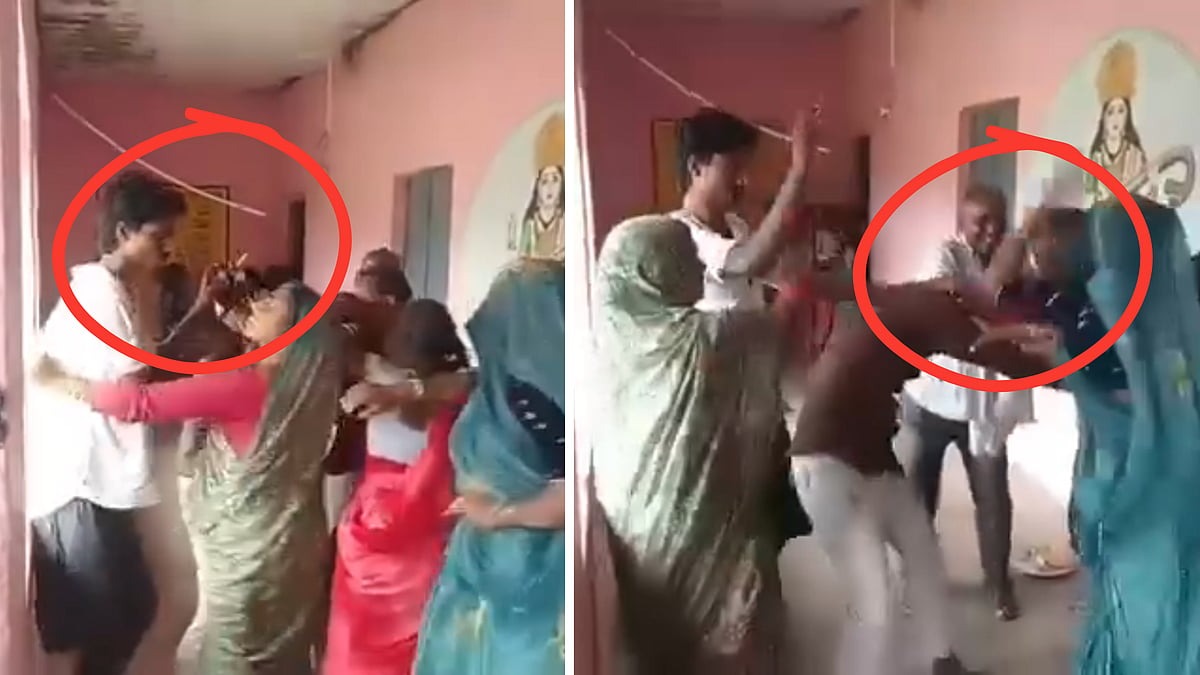 ஸ்கூலும் கோவிலும் ஒன்னுன்னு சொல்லுவாங்க…! “அங்க போய் இப்படி அட்டூழியம் பண்றீங்களே”… குடிபோதையில் ஆசிரியர்கள் மீது தாக்குதல்… அதிர்ச்சி வீடியோ..!!!