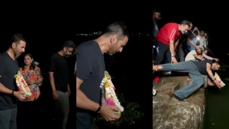 கேரளாவில் கணேஷ் சதுர்த்தி… பாரம்பரிய மரபை மறக்காமல் நடிகர் அக்ஷய் குமார் நடத்திய பூஜை… வைரலாகும் வீடியோ…!!!!