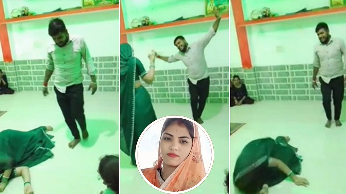 ஐயோ… இப்படியா சாவு வரணும்?… கணவனுடன் ஆசையாக நடனமாடிய 19 வயது பெண்… திடீரென சரிந்து விழுந்து… வைரலாகும் அதிர்ச்சி வீடியோ…!!