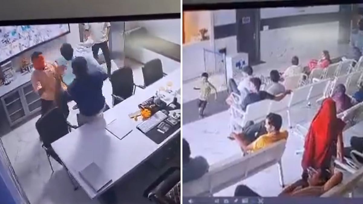“6 வினாடிகளில் 11 முறை”… ஹாஸ்பிடலுக்கு நுழைந்த 13 பேர்… டாக்டரின் சட்டையை பிடித்து கன்னத்தில் பலமுறை பளார்… அது மட்டுமா..? வீடியோ வெளியாகி பரபரப்பு..!!!