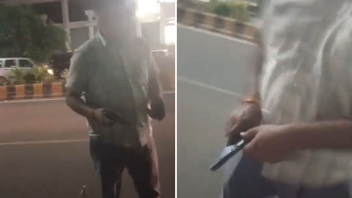 “ரூ. 5000 தருகிறேன் என்னுடன் வா”… நடுரோட்டில் பெண்ணுக்கு பாலியல் தொல்லை கொடுத்த நபர்… துப்பாக்கியை காட்டி மிரட்டி… துணிச்சலுடன் செயல்பட்ட பெண்… வைரலாகும் அதிர்ச்சி வீடியோ…!!!