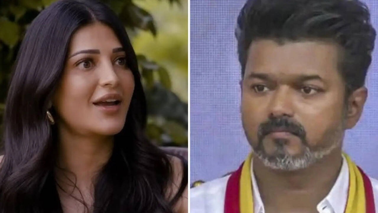 விஜய் கோமாளியா….? ஸ்ருதிஹாசன் மறைமுக விமர்சனம்…. கரூர் சம்பவத்தின் REACTION….!!