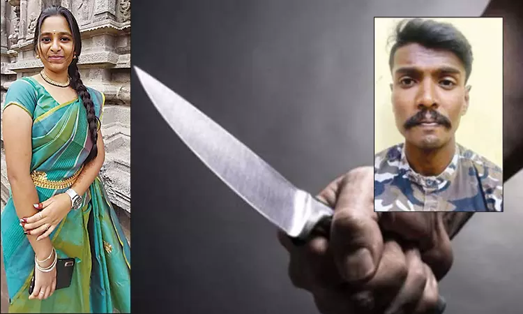 காதலிக்க மறுத்த பெண்… மிளகாய் பொடியை தூவி… கத்தியால் கழுத்தில் குத்தி கொடூர கொலை செய்த நபர்… அதிர்ச்சி சம்பவம்…!!!