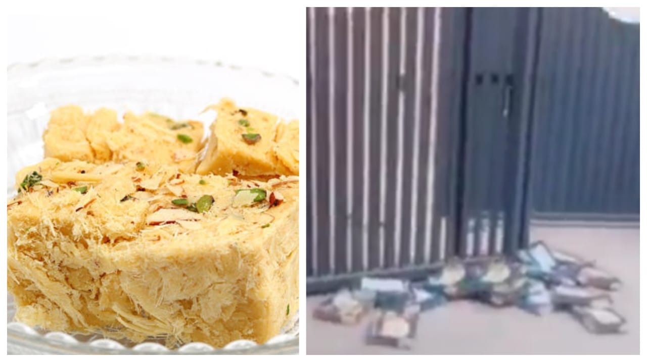 “ஆபீஸ் கேட் முன்பாக குவிந்த தீபாவளி போனஸ்”… ஆத்திரத்தில் தூக்கி வீசிய ஊழியர்கள்…. ஏன் தெரியுமா..?  அதிர்ச்சி வீடியோ..!!!