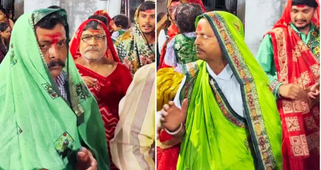 “200 ஆண்டுகால வழக்கம்”… குழந்தையை இழந்து சாபம் விட்ட பெண்… நவராத்திரியில் சேலை கட்டும் ஆண்கள்… ஆச்சரிய தகவல்..!!