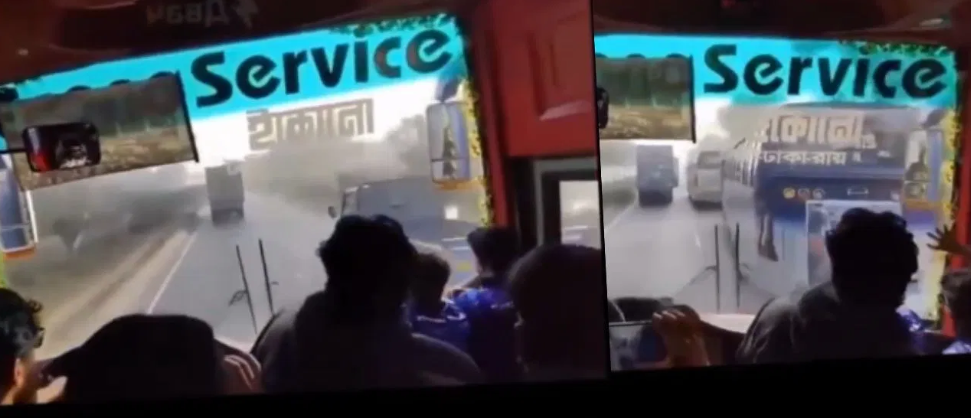 இது BUS-ஆ இல்ல ROLLER COASTER-ஆ…. பயணிகளை அலறவிடும் ஓட்டுநர்…. அதிர்ச்சி வீடியோ….!!